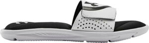 アンダーアーマー キッズ サンダル Under Armour Kids' Ignite VI Slides - White/Black/Black