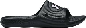 A_[A[}[ Y T_ Under Armour Men's Locker III Slides - Black/Black/White