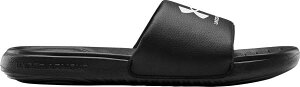 アンダーアーマー キッズ サンダル Under Armour Kids' Ansa Slides - Black/White
