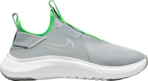�i�C�L �L�b�Y/���f�B�[�X �����j���O�V���[�Y Nike Kids' Grade School Flex Plus Running Shoes - Grey/Silver/Green