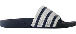 AfB_X Y T_ adidas Originals Men's Adilette Slides - White/Navy
