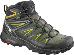 �T������ �����Y �n�C�L���O�u�[�c Salomon Men's X Ultra 3 Mid GTX Waterproof Hiking Boots - Castor Grey