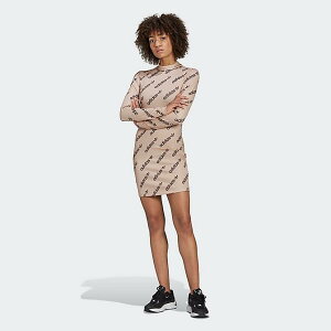 �A�f�B�_�X ���f�B�[�X T�V���c ���� Women's Adidas Originals Monogram Long-Sleeve Dress - Halo Blush
