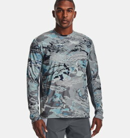 アンダーアーマー メンズ Tシャツ 長袖 ロンT Men's UA Iso-Chill Shorebreak Camo Long Sleeve - UA Hydro Camo/Pitch Gray