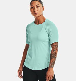 アンダーアーマー レディース Tシャツ Under Armour Women's UA RUSH Short Sleeve - Sea Mist/Iridescent