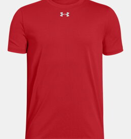 アンダーアーマー キッズ Tシャツ Boys' UA Locker T-Shirt - Red/Metallic Silver