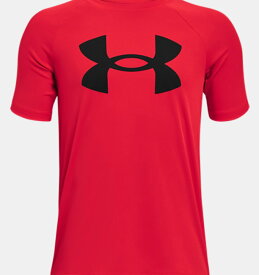 アンダーアーマー キッズ Tシャツ Boys' UA Tech Big Logo Short Sleeve - Red/Black
