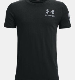アンダーアーマー キッズ Tシャツ Boys' UA Freedom Flag T-Shirt - Black/Steel