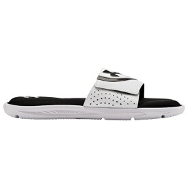 アンダーアーマー メンズ サンダル Under Armour Ignite VI Slide - White/Black/Black