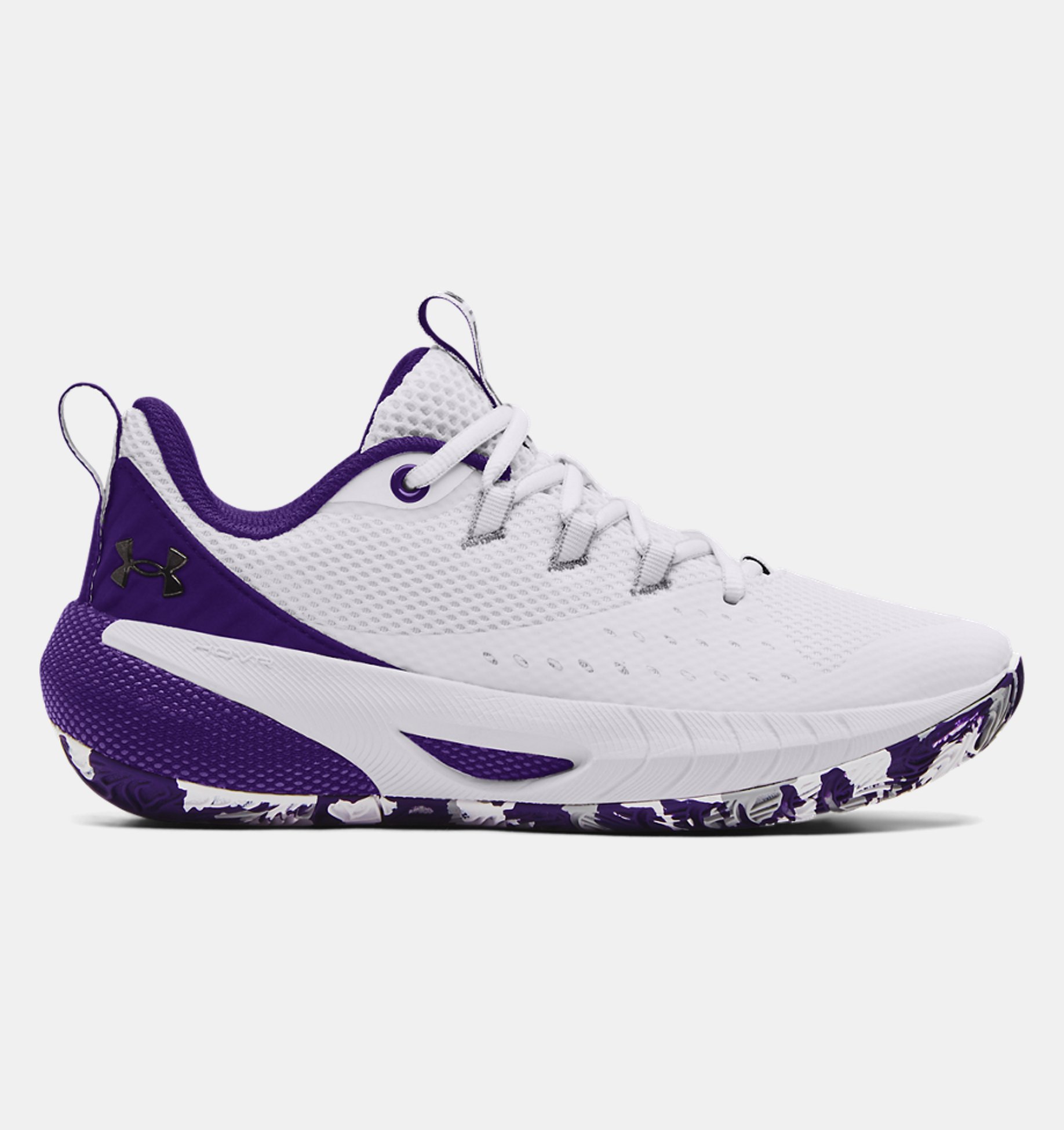 現在6 30より発送の目安 送料無料 アンダーアーマー 14周年記念イベントが レディース バッシュ Women S Ua Shoes White Basketball Ascent Purple Hovr Team