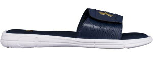 A_[A[}[ Y T_ Under Armour Men's Ignite V Slides - Navy/Gold
