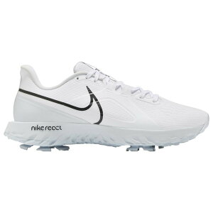 �i�C�L �����Y �S���t �X�p�C�N Nike React Infinity Pro Golf Shoes - White/Black/Metallic Platinum