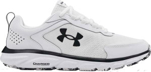 A_[A[}[ Y jOV[Y Under Armour Men's Charged Assert 9 Running Shoes - White/Black