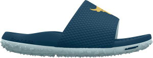 A_[A[}[ Y T_ Under Armour Men's Rock Slides - Blue/Yellow