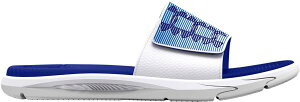 A_[A[}[ Y T_ Under Armour Men's Mercenary Slides - Royal/White