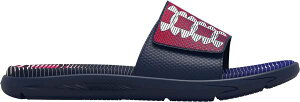 A_[A[}[ Y T_ Under Armour Men's Mercenary Slides - Academy/Red/White