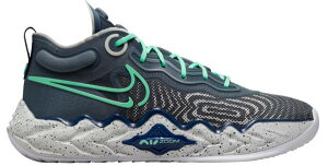 iCL Y obV Nike Air Zoom G.T. Run Basketball Shoes - Grey/Green/Blue