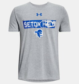 アンダーアーマー キッズ Tシャツ Boys' UA Performance Cotton Collegiate Short Sleeve - Seton Hall University