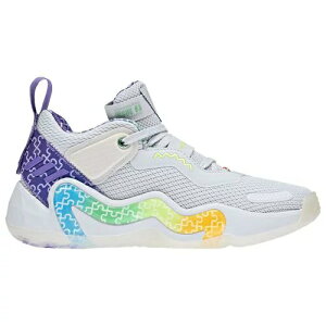 �A�f�B�_�X �L�b�Y �C�V���[3 �o�b�V�� adidas D.O.N. Issue 3 GS - White/Multi
