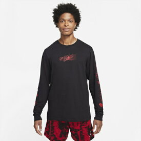 ジョーダン メンズ Tシャツ 長袖 ロンT Jordan Jumpman Flight Long Sleeve T-Shirt - Black/Gym Red
