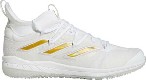 AfB_X Y 싅 XpCN adidas Men's adizero Afterburner 9 NWV Turf Baseball Cleats - White/Gold