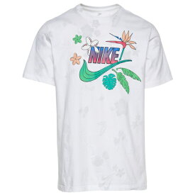 ナイキ キッズ Tシャツ 半袖 Nike Swoosh of Paradise AOP T-Shirt - White/Green