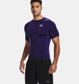 アンダーアーマー メンズ Tシャツ Men's HeatGear Armour Short Sleeve - Purple/White