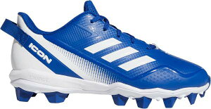 AfB_X LbY ACR7 싅 XpCN adidas Kids' Icon 7 MD Baseball Cleats - Blue/White