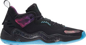 �A�f�B�_�X �����Y �C�V���[3 �o�b�V�� adidas D.O.N. Issue #3 Basketball Shoes - Black/Blue/Purple