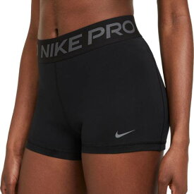 ナイキ レディース トレーニングショーツ Nike Women's Pro 3” Shorts - Black/Iron Grey