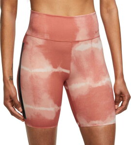 �i�C�L ���f�B�[�X �g���[�j���O�V���[�c Nike Women's One Luxe Dri-FIT 7 Mid-Rise Printed Training Shorts - Madder Root