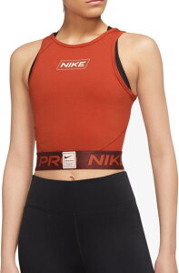 �i�C�L ���f�B�[�X �^���N�g�b�v Nike Pro Women's Dri-FIT Cropped Tank Top - Cinnabar