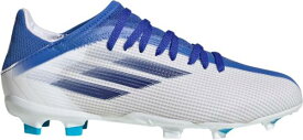 アディダス キッズ サッカー スパイク adidas Kids' X Speedflow.3 FG Soccer Cleats - White/Blue