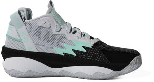 AfB_X LbY obV adidas Kids' Grade School Dame 8 Basketball Shoes - Grey/Green