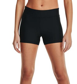 アンダーアーマー レディース トレーニング ショーツ Under Armour Women's HeatGear Mid Rise 3” Shorts - Black/White