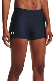 アンダーアーマー レディース トレーニング ショーツ Under Armour Women's HeatGear Mid Rise 3” Shorts - Midnight Navy/White