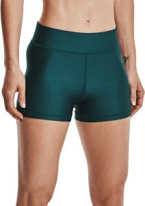 �A���_�[�A�[�}�[ ���f�B�[�X �g���[�j���O �V���[�c Under Armour Women's HeatGear Mid Rise 3�h Shorts - Tourmaline Teal
