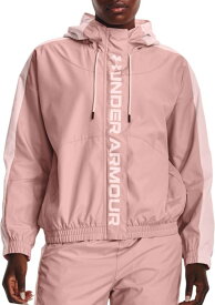 アンダーアーマー レディース ウィンドブレーカー Under Armour Women's Rush Woven Hooded Zip Jacket - Pink Note