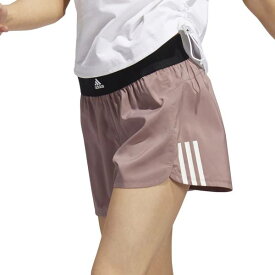 アディダス レディース トレーニングショーツ adidas Women's High-Waist Woven 3-Stripes Pacer Shorts - Wonder Oxide