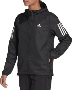 AfB_X fB[X EBhu[J[ adidas Women's Own the Run Hooded Running Windbreaker - Black
