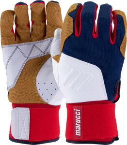 �}���b�` �����Y �o�b�e�B���O�O���[�u Marucci Adult Blacksmith Full Wrap USA Batting Gloves - Red/White/Blue