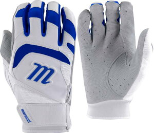 �}���b�` �����Y �o�b�e�B���O�O���[�u Marucci Adult Signature 3 Batting Gloves - White/Royal Blue