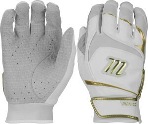 �}���b�` �����Y �o�b�e�B���O�O���[�u Marucci Adult Gold Signature Series Batting Gloves - White/Gold