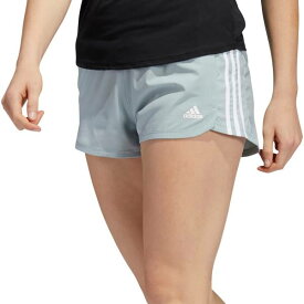 アディダス レディース トレーニングショーツ adidas Women's 3-Stripes Pacer Woven Shorts - Magic Grey