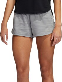 アディダス レディース トレーニングショーツ adidas Women's 3-Stripes Pacer Woven Shorts - Grey Heather