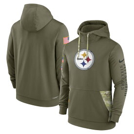 ナイキ メンズ パーカー "Pittsburgh Steelers" Nike 2022 Salute to Service Therma Performance Pullover Hoodie - Olive NFL サルート おしゃれ ブランド