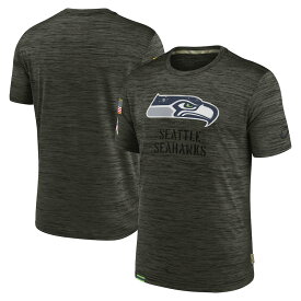 ナイキ メンズ Tシャツ 半袖 "Seattle Seahawks" Nike 2022 Salute to Service Velocity Team T-Shirt - Brown NFL サルート おしゃれ ブランド