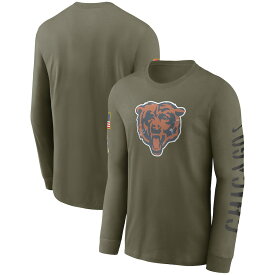ナイキ メンズ Tシャツ 長袖 ロンT "Chicago Bears" Nike 2022 Salute To Service Long Sleeve T-Shirt - Olive NFL サルート おしゃれ ブランド