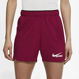 ナイキ レディース ソフトボールパンツ ショーツ Nike Dri-FIT Softball Shorts - Pomegranate/Black/White 赤 ドライフィット ウィメンズ