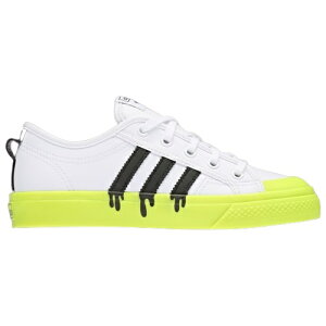 �A�f�B�_�X �L�b�Y �X�j�[�J�[ adidas Nizza Dip Drip GS - White/Volt/Black �� �z���C�g �{���g ���킢��